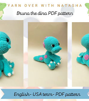 Bruno the dinosaur by yarn over with natasha