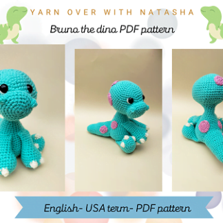 Bruno the dinosaur by yarn over with natasha