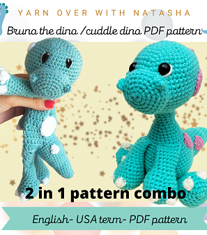 crochet dinosaur pattern combo