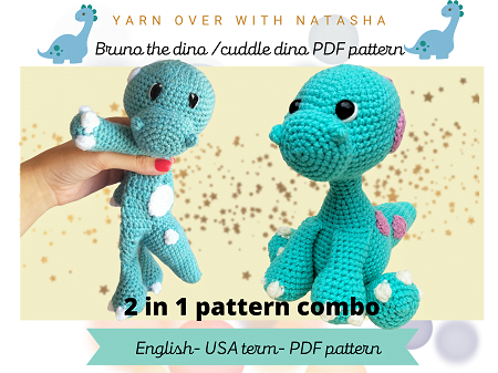 crochet dinosaur pattern combo