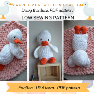 Crochet pattern for snuggler Duck - Low Sewing Pattern