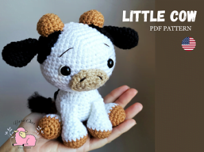 Crochet toy cow PATTERN, Amigurumi cow, Amigurumi PDF tutorial for a cow, amigurumi crochet pattern, crochet toy