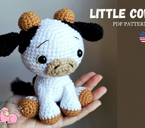 Crochet toy cow PATTERN, Amigurumi cow, Amigurumi PDF tutorial for a cow, amigurumi crochet pattern, crochet toy