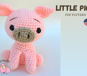 Crochet toy pig PATTERN, Amigurumi pig, Amigurumi PDF tutorial for a pig, amigurumi crochet pattern, crochet toy