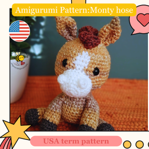 Crochet toy horse PATTERN,