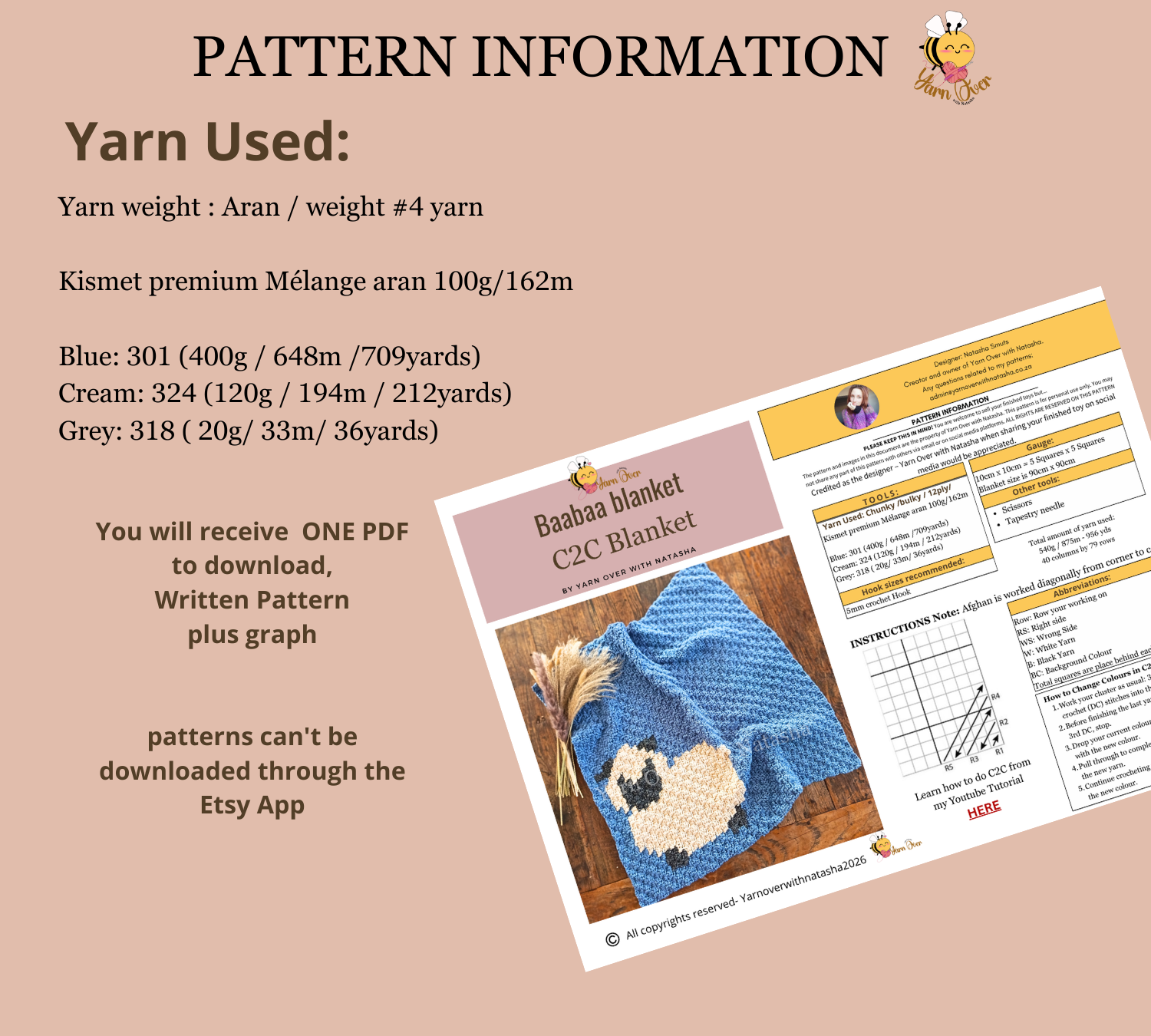 crochet baby blanket pattern/ Sheep-themed baby blanket pattern - Image 3