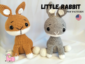 Crochet bunny PATTERN; Amigurumi toy DIY tutorial, Crochet rabbit pattern, Amigurumi bunny pattern