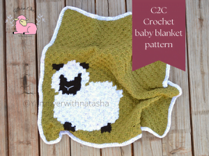 crochet baby blanket pattern, corner to corner pattern, c2c graphgan pattern,c2c crochet blanket pattern,c2c crochet afghan pattern, sheep
