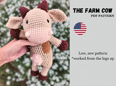 Looking for a unique gift for a baby or want to add some new items to your market prep? Look no further than our crochet cow plushie pattern! Our plush cow pattern is perfect for anyone who loves adorable animals and wants to create their own DIY crochet cow tutorial. With this plushie pattern, you'll have everything you need to create a one-of-a-kind plushie that's sure to delight. So why wait? Get started today and make something special that will be treasured for years to come!