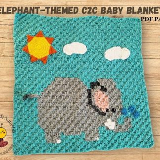 c2c elephant themed baby blanket pattern