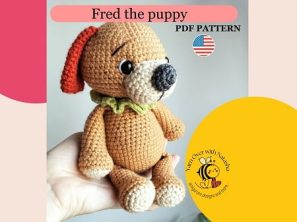 Fred the crochet dog
