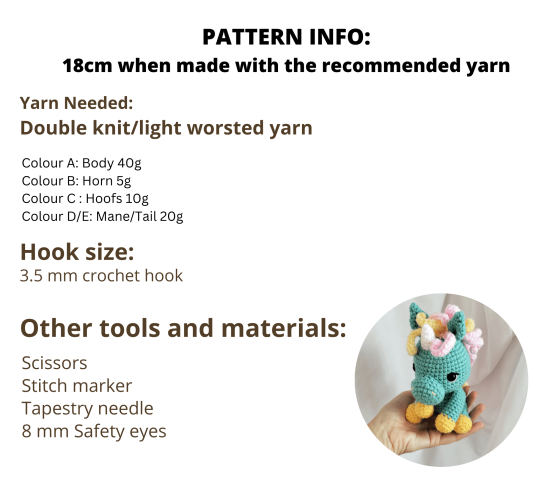 Little unicorn- PDF Pattern - Image 2