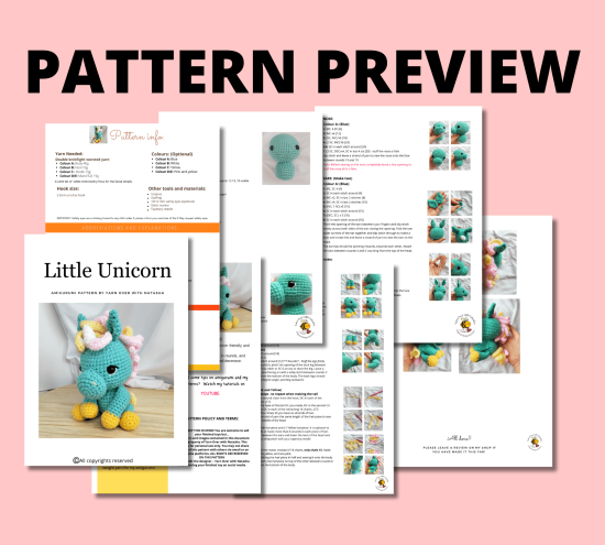 Little unicorn- PDF Pattern - Image 3