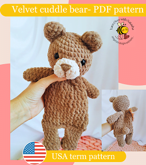 Cuddle me velvet bear- PDF pattern