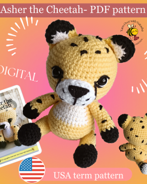 Asher the Cheetah- PDF pattern