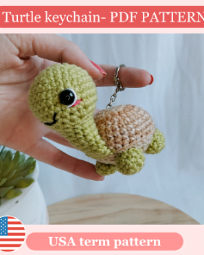 small turtle keychain- PDF pattern