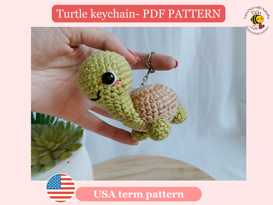 small turtle keychain- PDF pattern