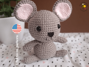 crochet mouse binky- PDF pattern