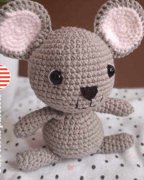 crochet mouse binky- PDF pattern