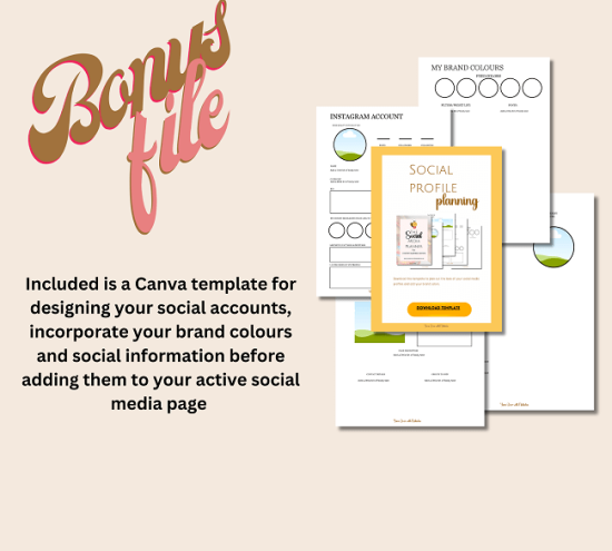Social media planner for crochet business, cute planner for social media - Image 3