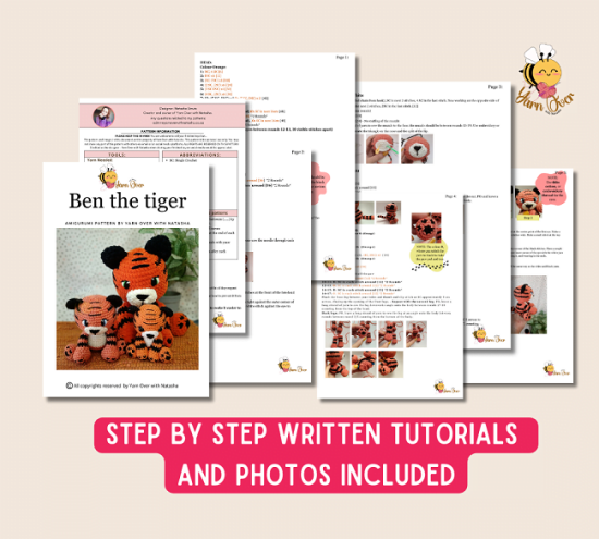 Ben the tiger- Crochet pattern - Image 2