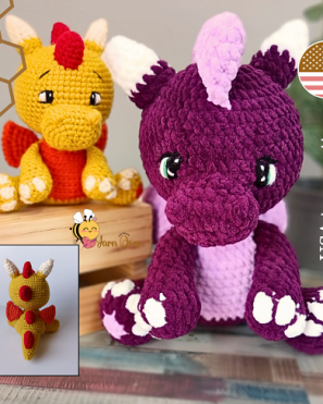 Crochet dragon pattern - Blaze