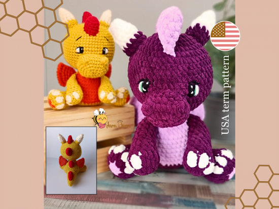 Crochet dragon pattern - Blaze