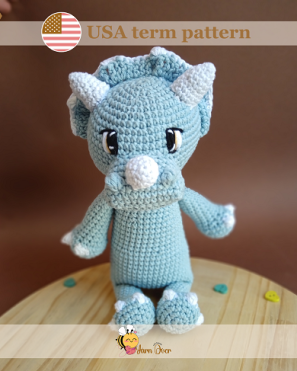 Terry the Triceratops crochet pattern