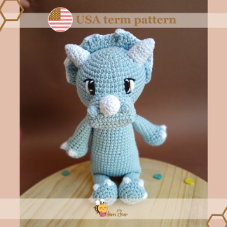 Terry the Triceratops crochet pattern