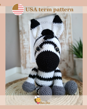 Zuoko the Zebra - PDF Pattern