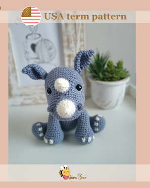 Burtey the Rhino- PDF Pattern