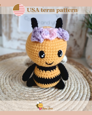 Crochet bee- PDF pattern