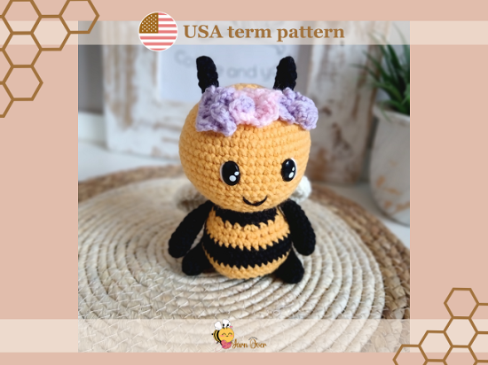 Crochet bee- PDF pattern