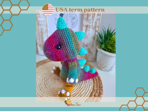 Crochet Trex dinosaur pattern