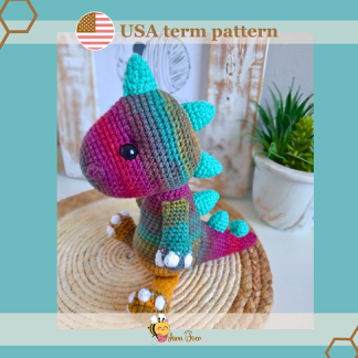 Crochet Trex dinosaur pattern