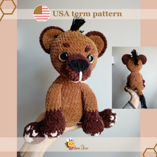 Crochet Pattern for Buzz the Hyena