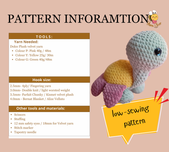 Daisy the turtle - PDF pattern - Image 3