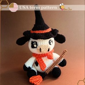 Cow witch , broom
