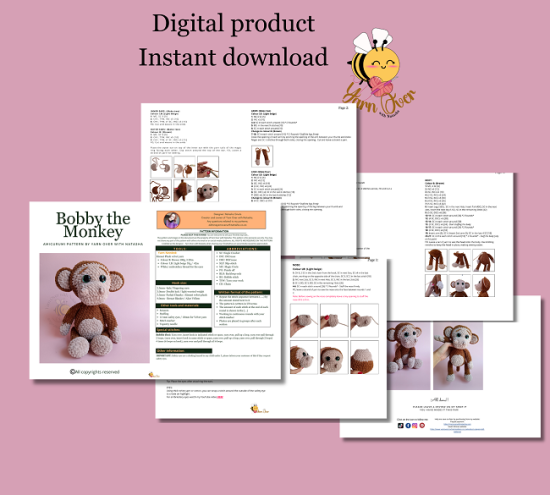 Bobby The Monkey - PDF Pattern - Image 3