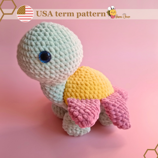 cute plush turtle pattern
