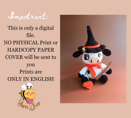 Witch Cow with Broom - PDF Pattern - Image 4