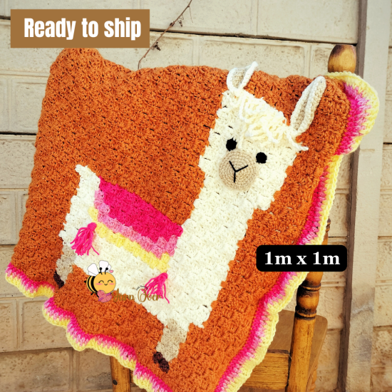 Llama theme baby Blanket - Ready to ship- R550