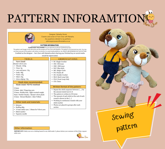 Dog Amigurumi Crochet Pattern – Easy Amigurumi Patterns Dog - Image 2