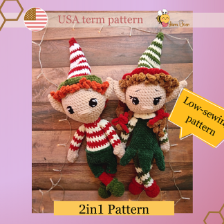 cute crochet elf pattern, easy to follow crochet pattern for amigurumi elf