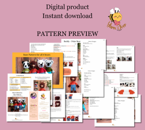 4in1 Bear Buddies PDF Pattern