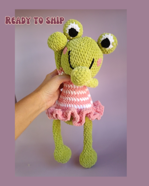 Plush Frog in pants and shirt