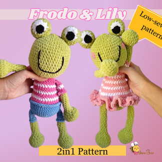 Crochet frog low-sewing pattern