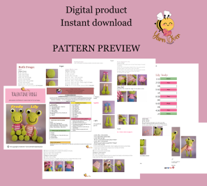 Valentine Frogs – Frodo & Lily (PDF PATTERN)