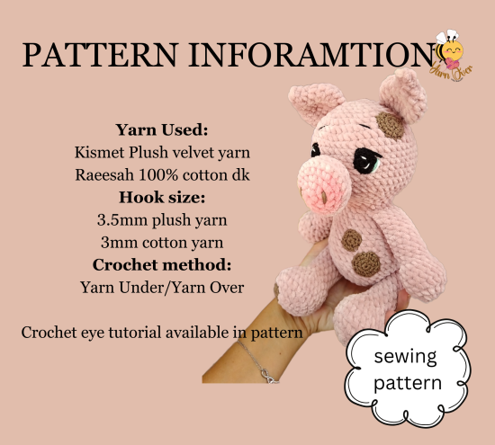Puddles the pig- PDF PATTERN - Image 4