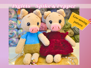 Piglet Crochet Pattern Pepper and Spike